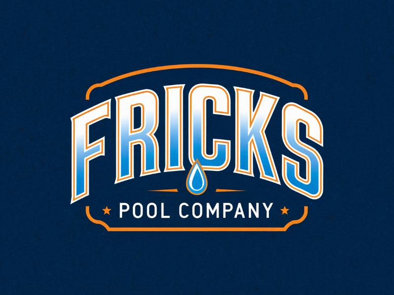Fricks Pool Company logo design by Octavino