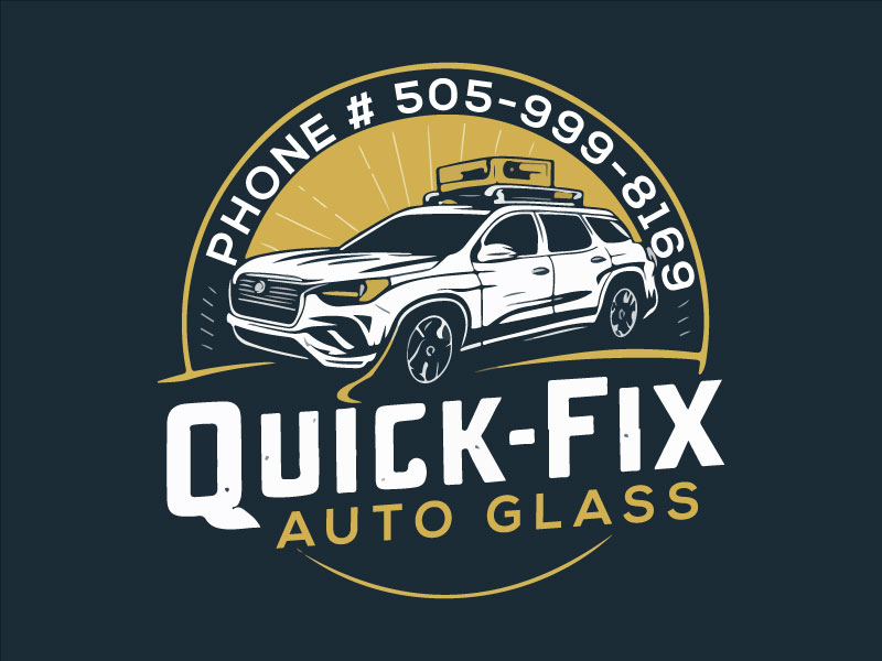 quick-fix auto glass logo design by Bibek Nag