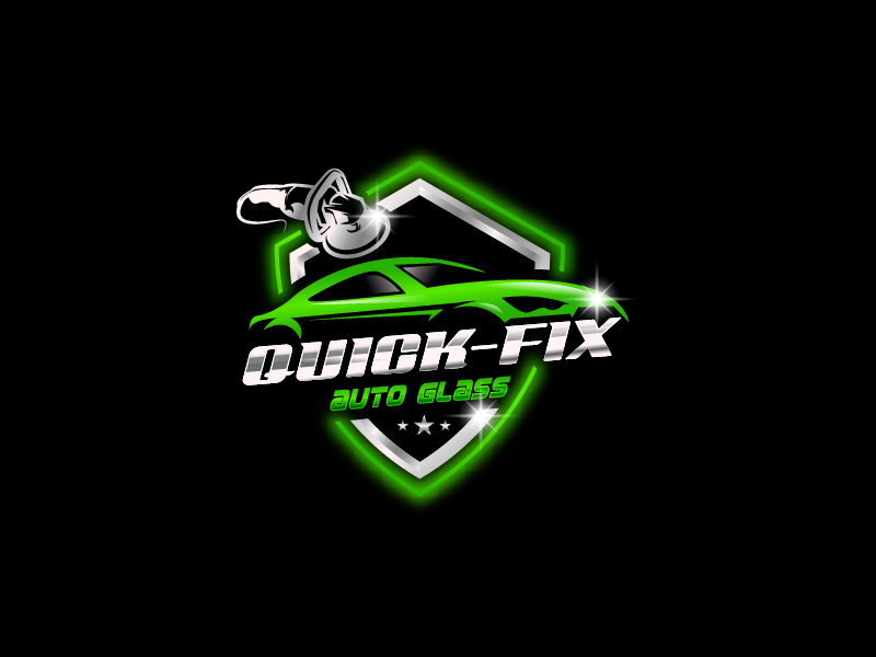 quick-fix auto glass logo design by NovoTech