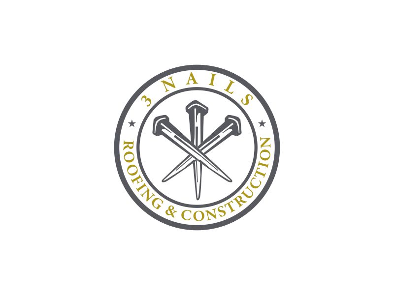 3 Nails Roofing & Construction logo design by luckyprasetyo