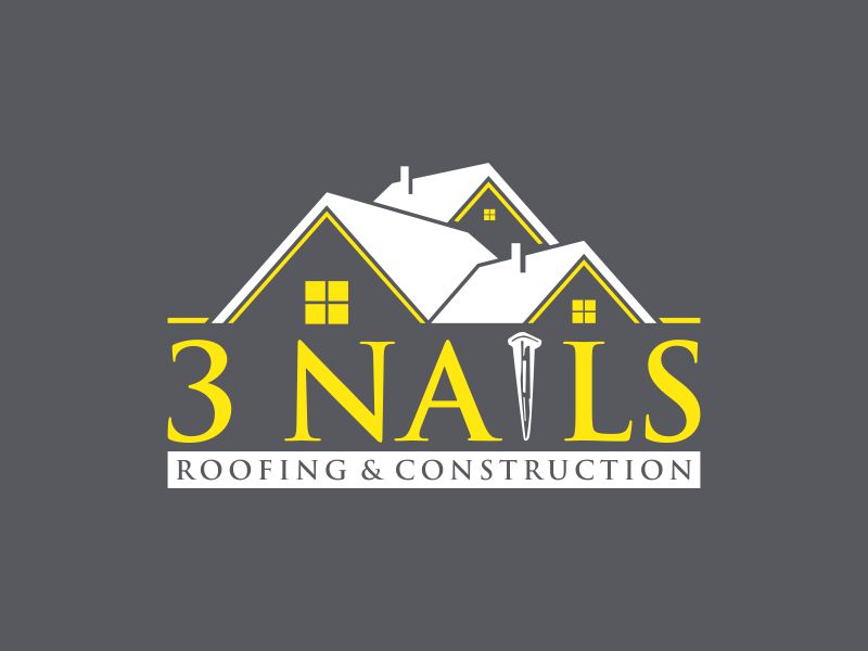 3 Nails Roofing & Construction logo design by luckyprasetyo