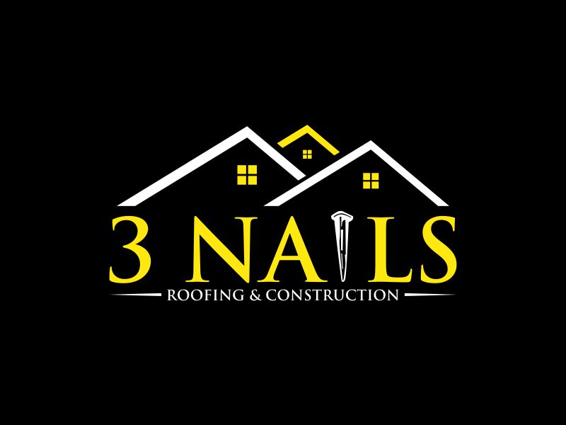 3 Nails Roofing & Construction logo design by luckyprasetyo