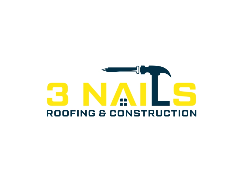 3 Nails Roofing & Construction logo design by artery