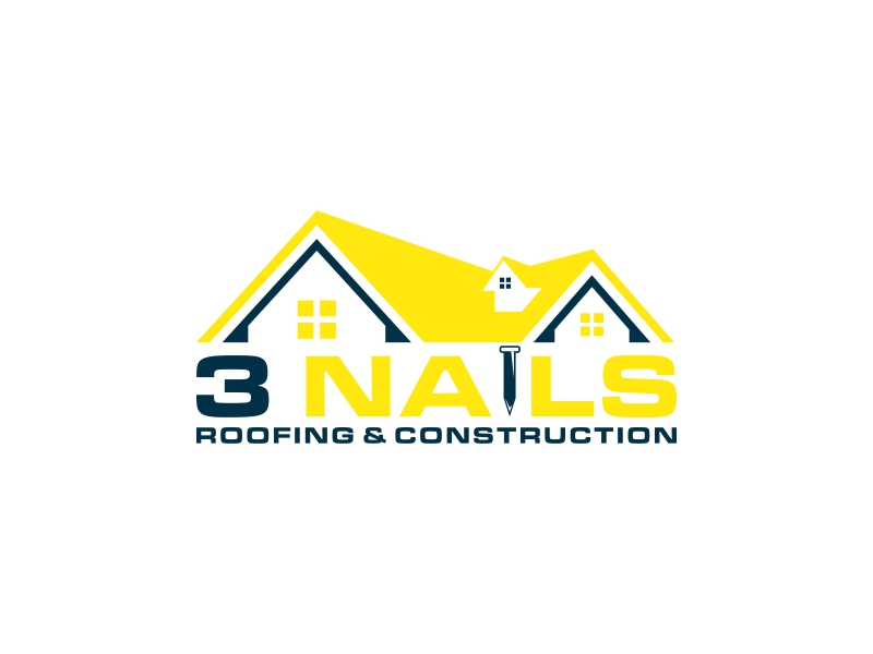 3 Nails Roofing & Construction logo design by artery