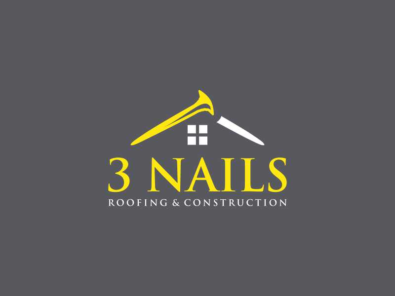 3 Nails Roofing & Construction logo design by Gedibal