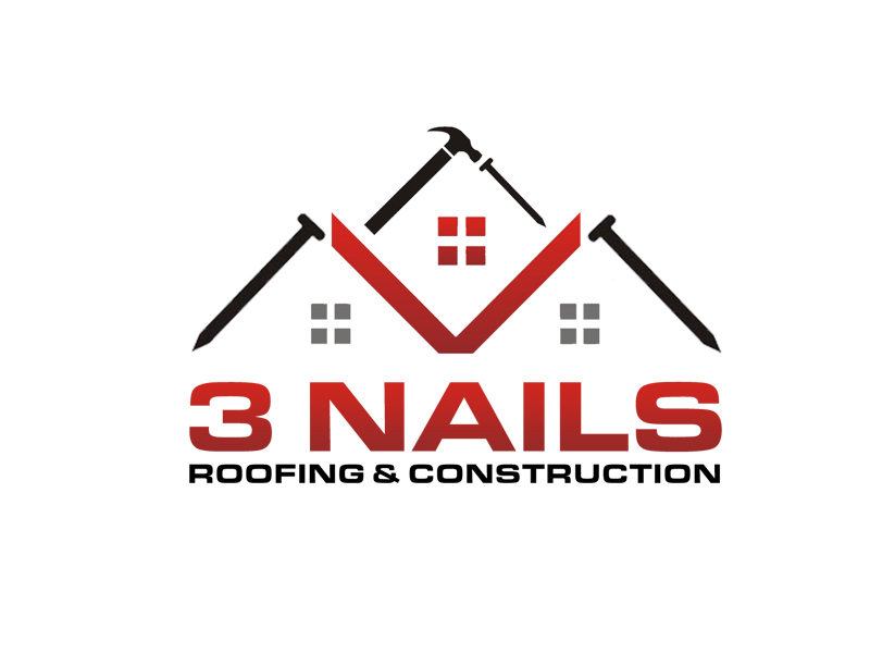 3 Nails Roofing & Construction logo design by senja03