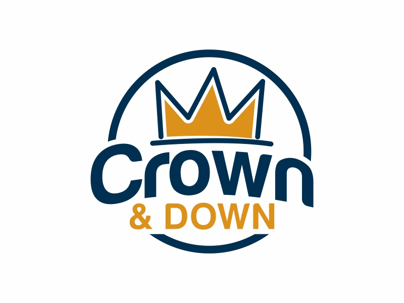 Crown & Down logo design by qqdesigns