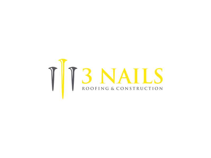 3 Nails Roofing & Construction logo design by Gedibal