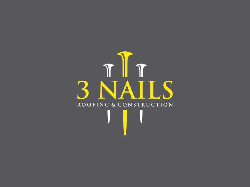 3 Nails Roofing & Construction logo design by Gedibal