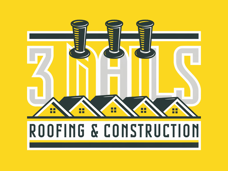 3 Nails Roofing & Construction logo design by jandu