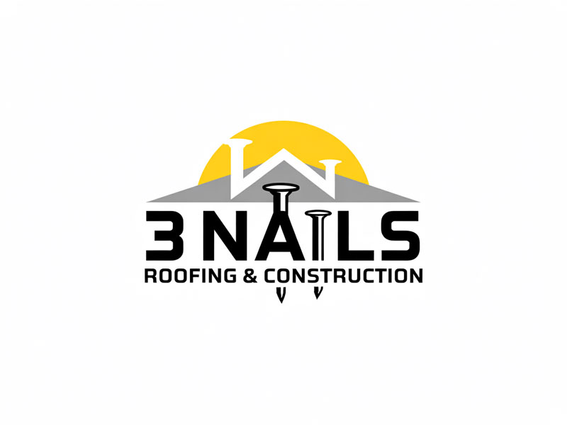 3 Nails Roofing & Construction logo design by jandu