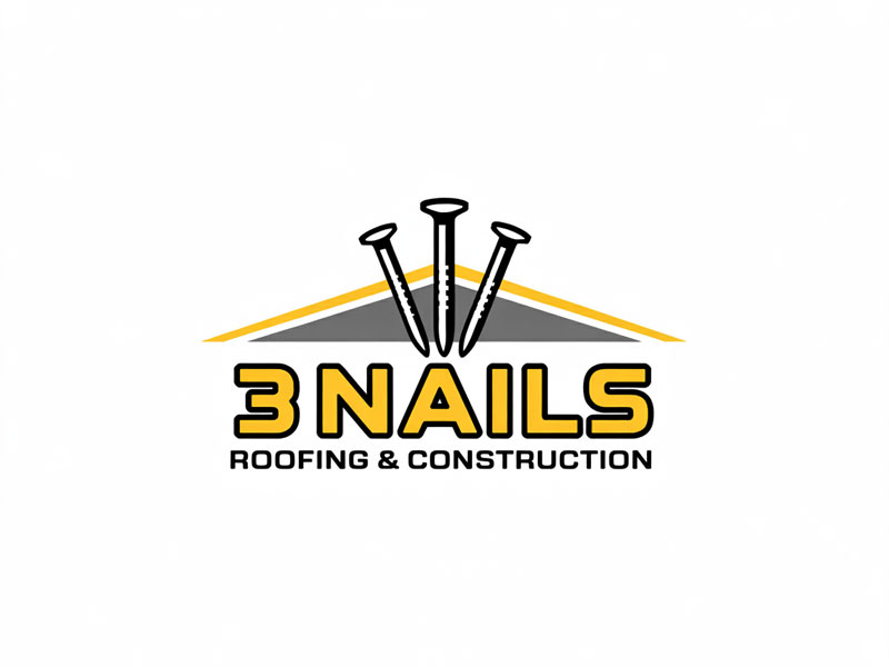 3 Nails Roofing & Construction logo design by jandu