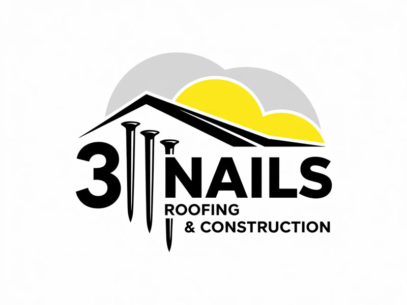 3 Nails Roofing & Construction logo design by jandu