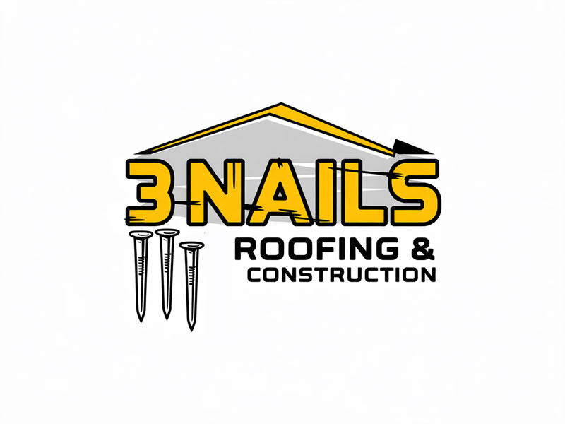 3 Nails Roofing & Construction logo design by jandu