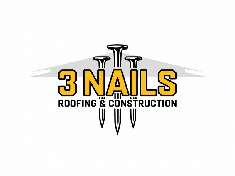3 Nails Roofing & Construction logo design by jandu