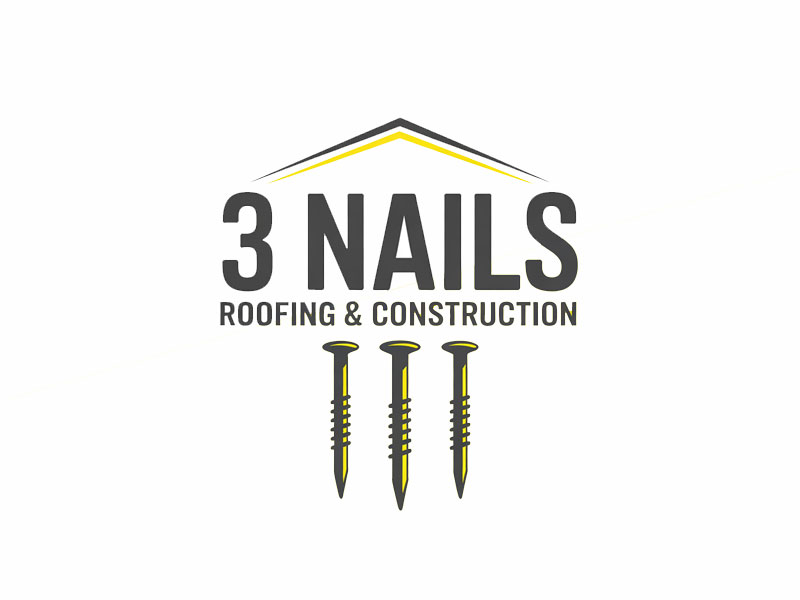 3 Nails Roofing & Construction logo design by jandu