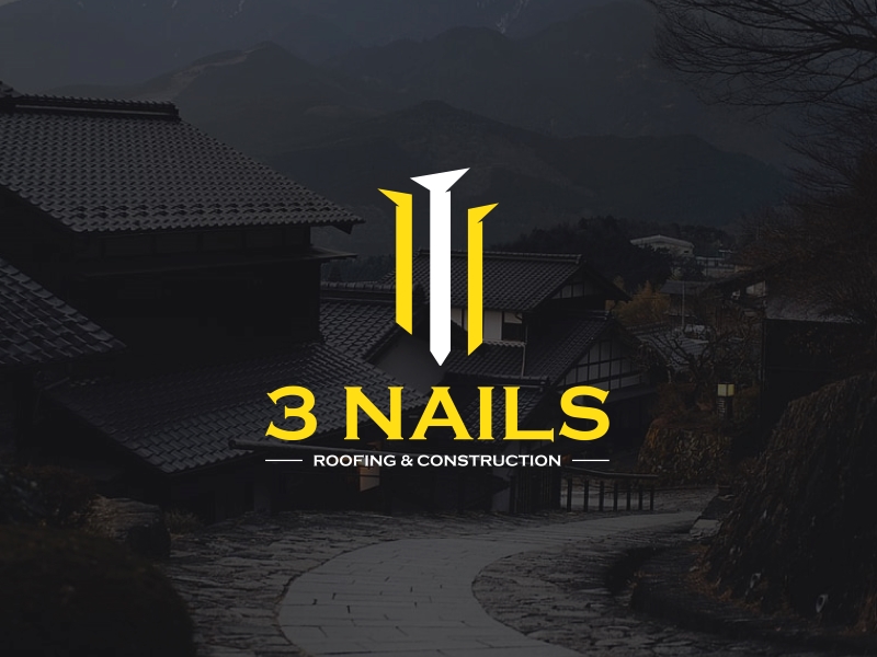 3 Nails Roofing & Construction logo design by hasibhasan