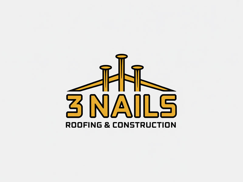3 Nails Roofing & Construction logo design by navneet