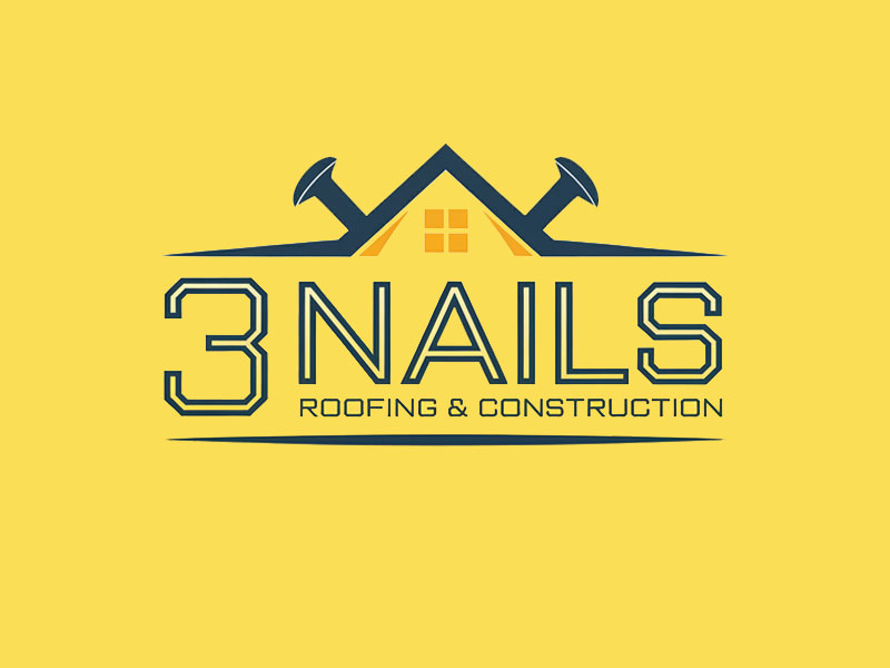 3 Nails Roofing & Construction logo design by navneet
