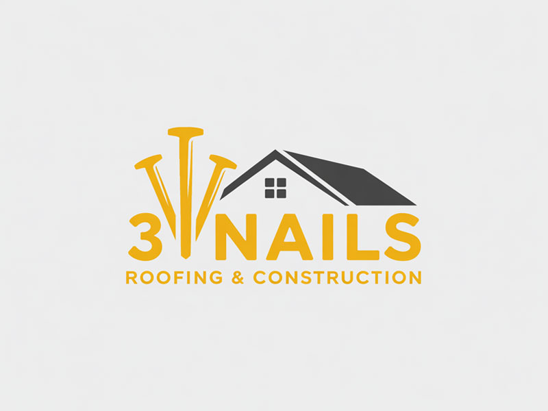 3 Nails Roofing & Construction logo design by navneet