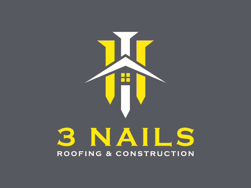 3 Nails Roofing & Construction logo design by BrainStorming