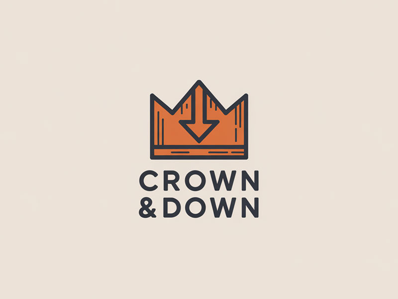 Crown & Down logo design by navneet