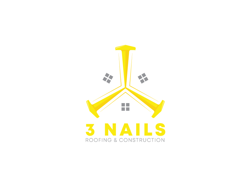 3 Nails Roofing & Construction logo design by sanu