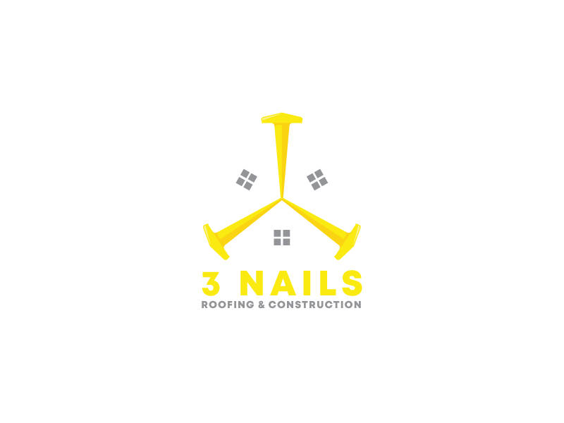 3 Nails Roofing & Construction logo design by sanu