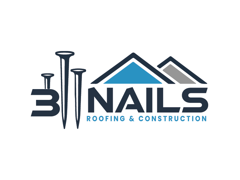 3 Nails Roofing & Construction logo design by oindrila chakraborty