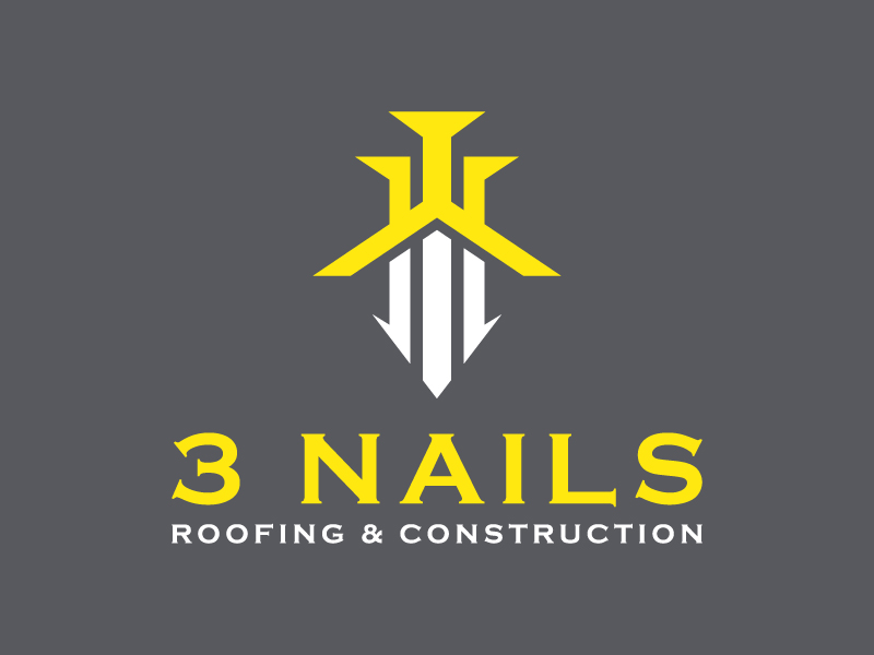3 Nails Roofing & Construction logo design by BrainStorming