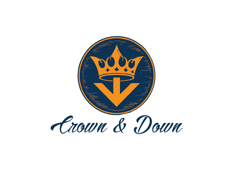 Crown & Down logo design by oindrila chakraborty