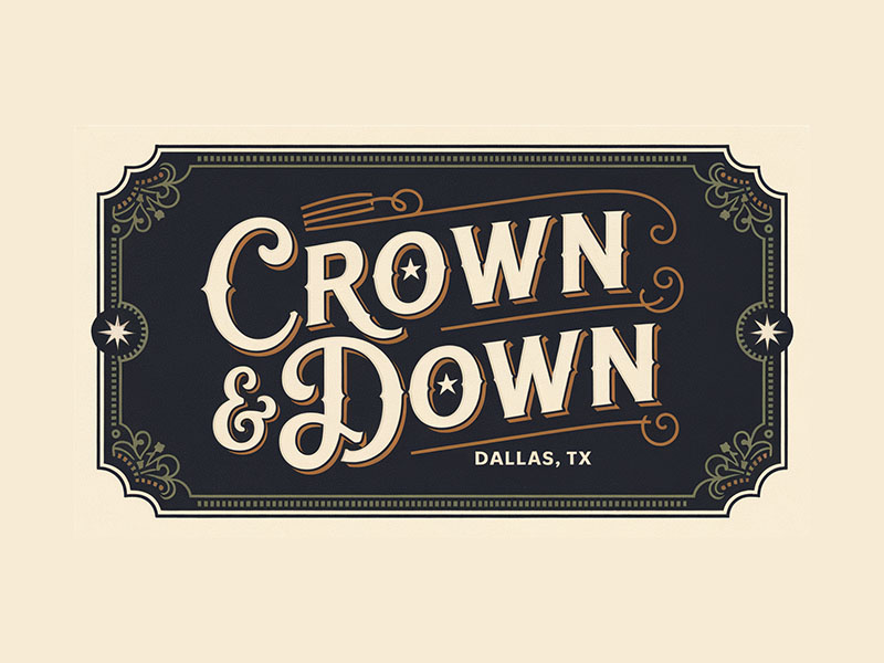 Crown & Down logo design by IamSoya