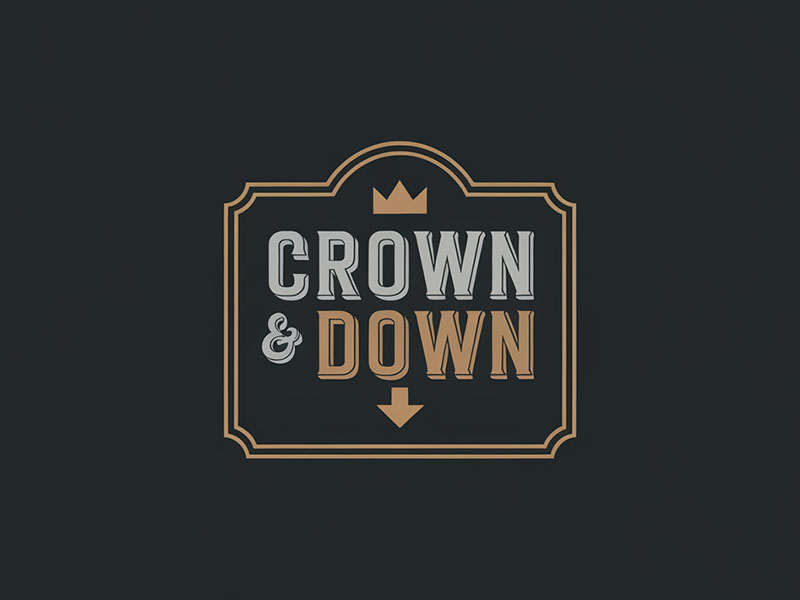 Crown & Down logo design by IamSoya