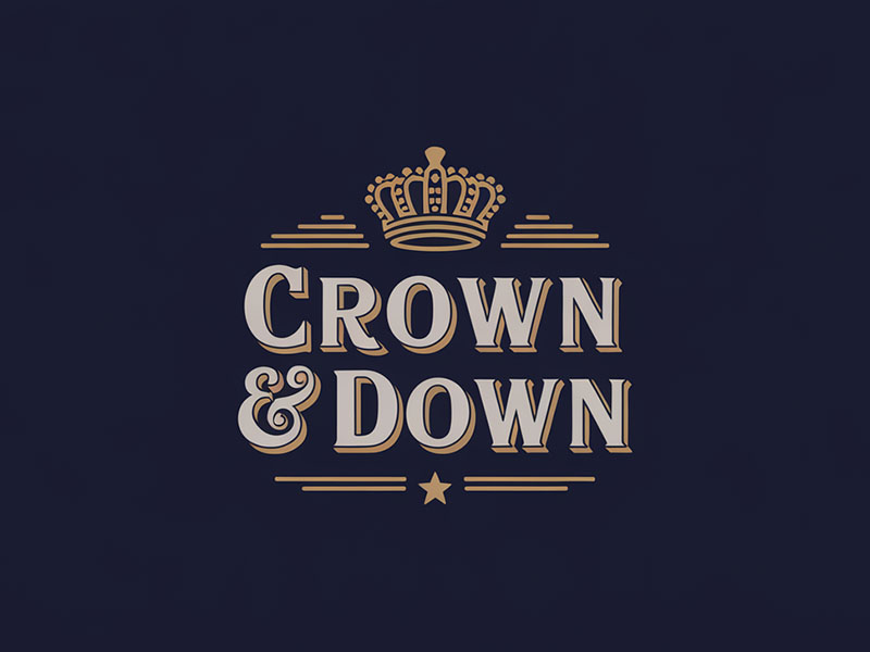 Crown & Down logo design by IamSoya