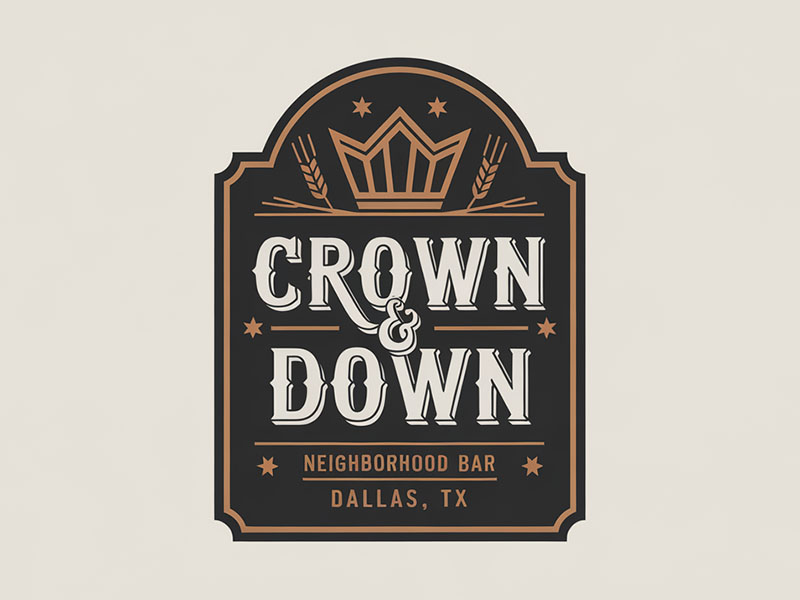 Crown & Down logo design by IamSoya