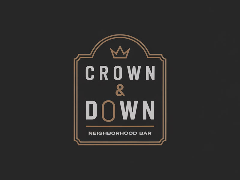 Crown & Down logo design by IamSoya