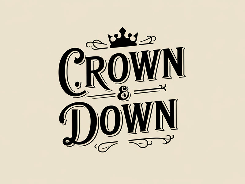 Crown & Down logo design by IamSoya