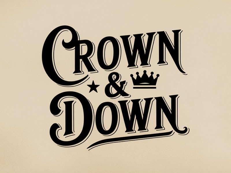 Crown & Down logo design by IamSoya