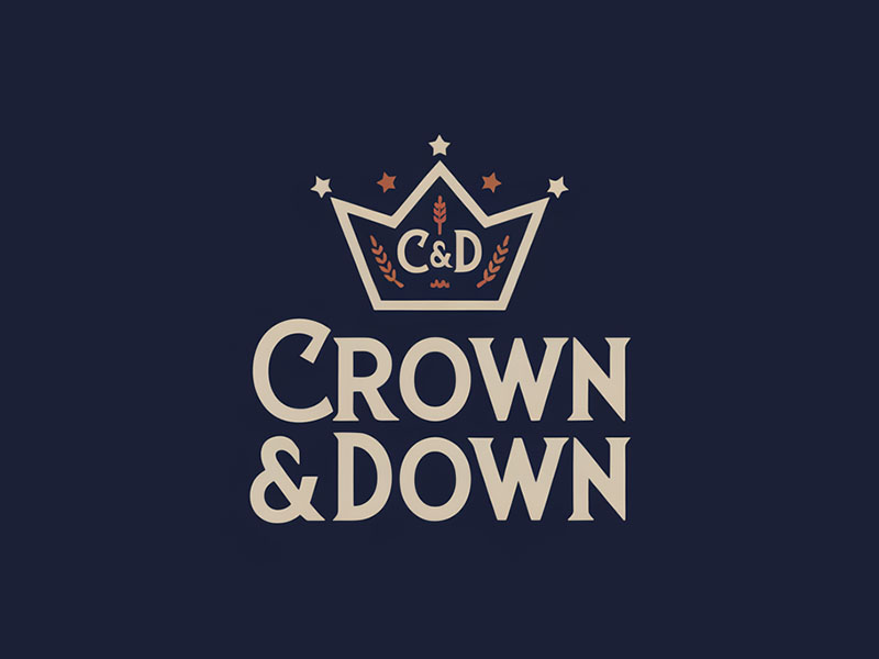 Crown & Down logo design by IamSoya