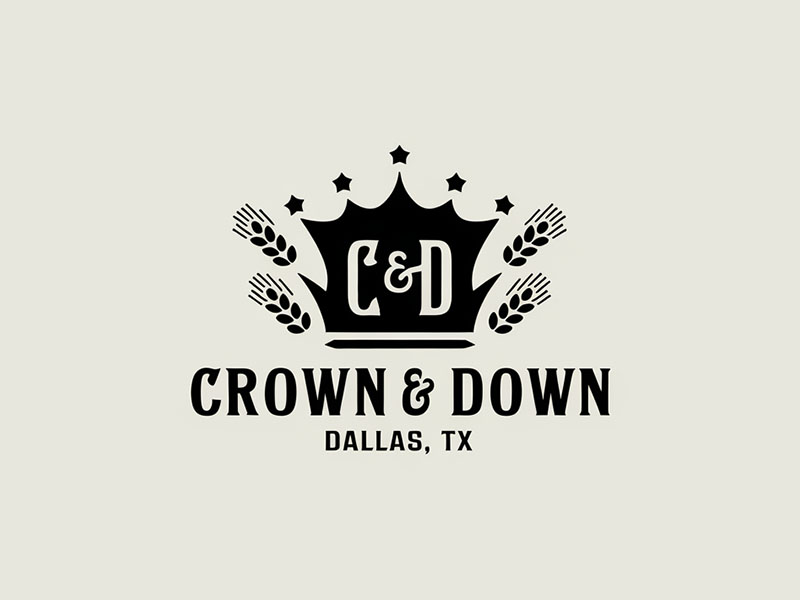 Crown & Down logo design by IamSoya