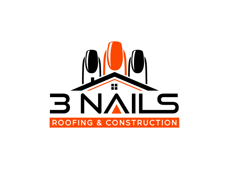 3 Nails Roofing & Construction logo design by uttam
