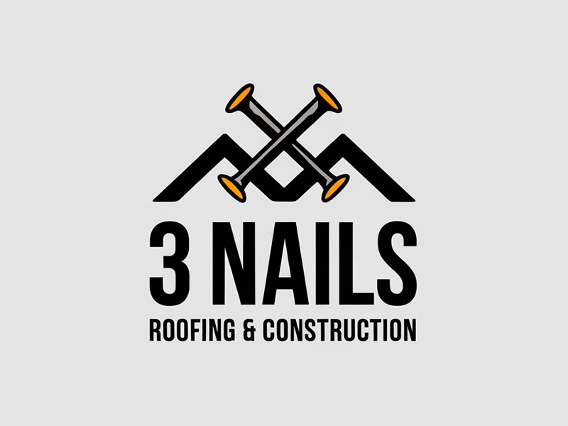 3 Nails Roofing & Construction logo design by IamSoya