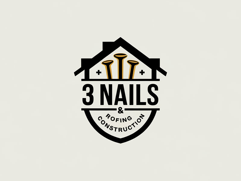 3 Nails Roofing & Construction logo design by IamSoya