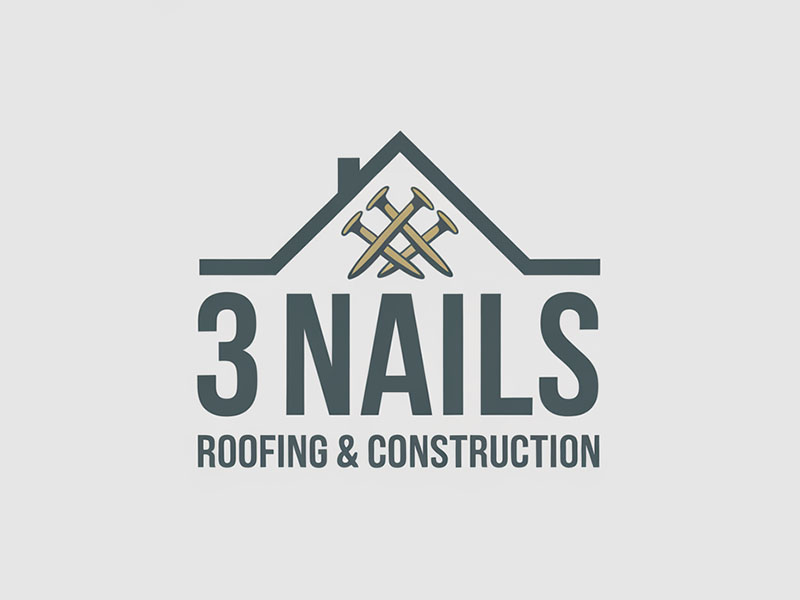 3 Nails Roofing & Construction logo design by IamSoya