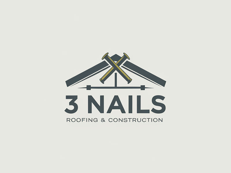 3 Nails Roofing & Construction logo design by IamSoya