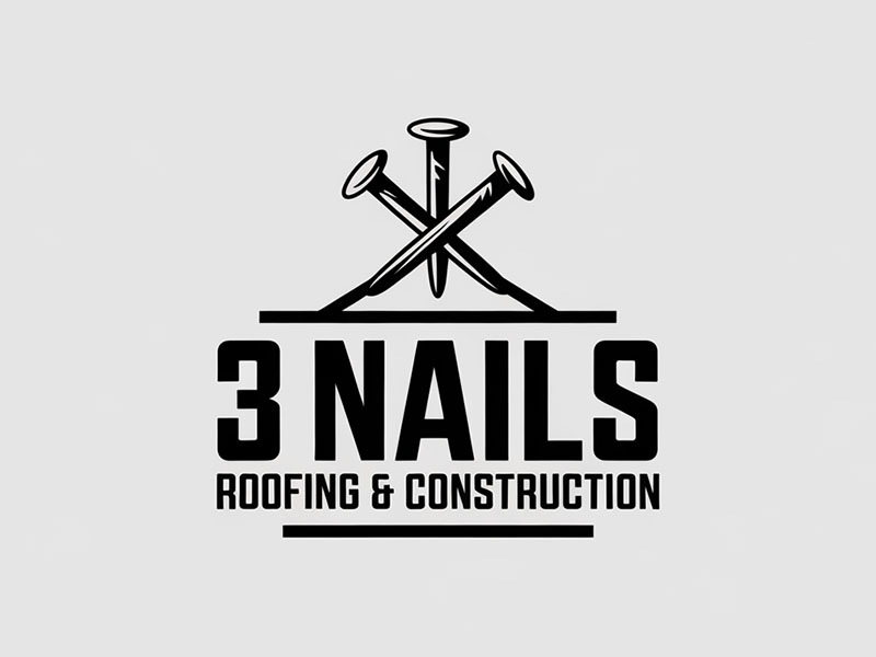 3 Nails Roofing & Construction logo design by IamSoya