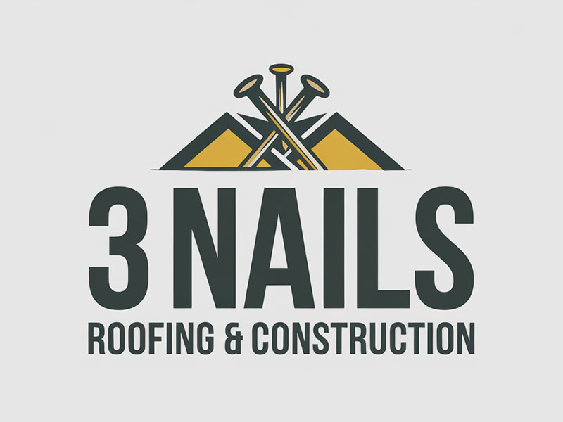 3 Nails Roofing & Construction logo design by IamSoya
