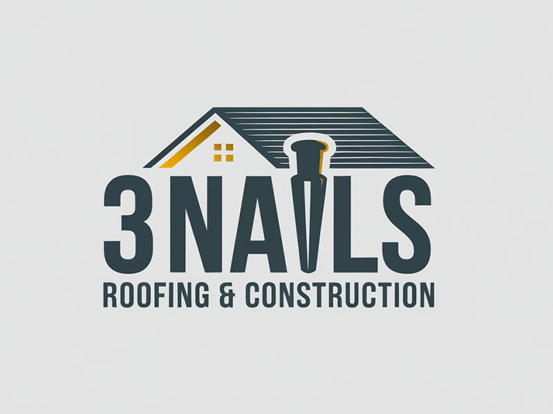 3 Nails Roofing & Construction logo design by IamSoya