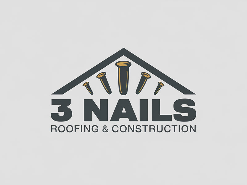 3 Nails Roofing & Construction logo design by IamSoya