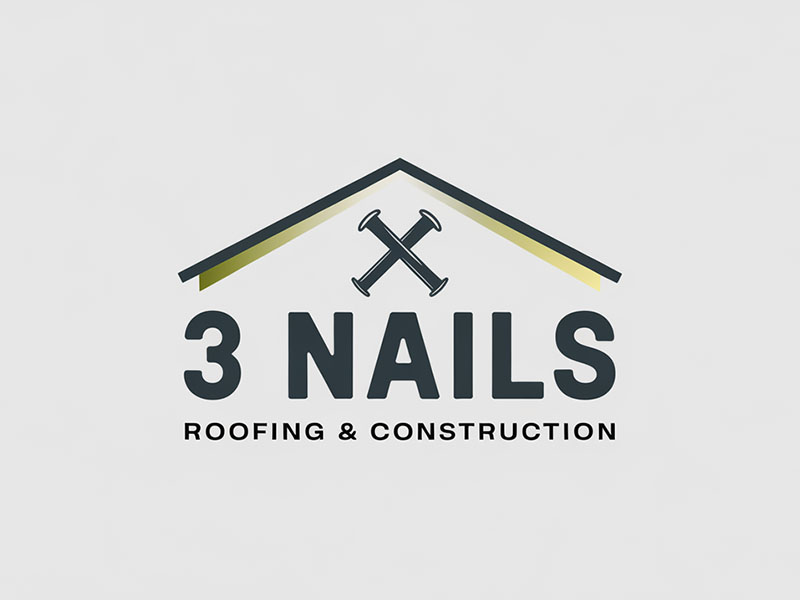 3 Nails Roofing & Construction logo design by IamSoya